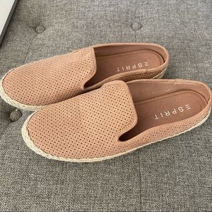 Pink Esprit Espadrille Mules ~Flats Slip-on Slides